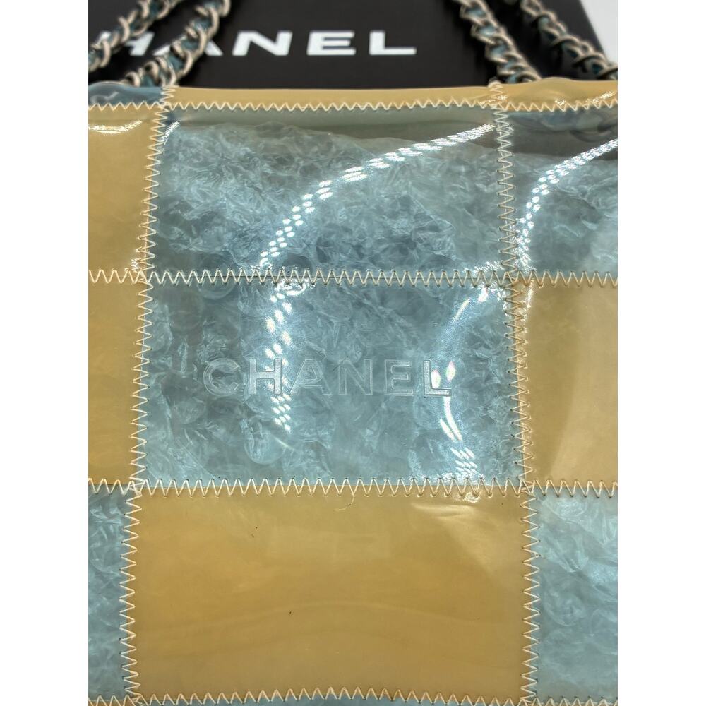 Chanel CC Chocolate Bar Blue/Beige Chain Shoulder Bag - Picture 11 of 11